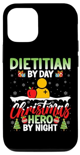 Coque pour iPhone 12/12 Pro Dietitian by Day Christmas Hero Night - Dietitian Christmas
