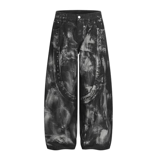 Jean baggy homme streetwear avec poches amples et design cargo vintage Y2K