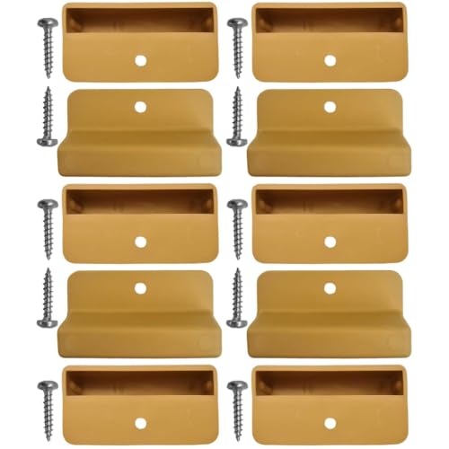 Boutique SCM - Set di 10 punte a vite con viti per lamelle, 53 mm, colore: Beige