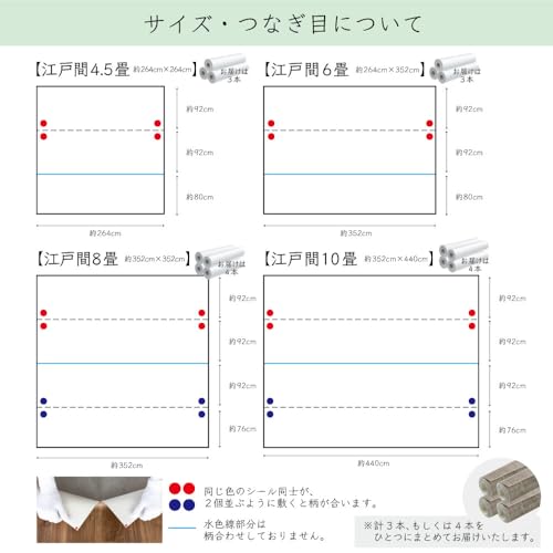 rugrea(ラグリエ) ラグリエ フロアマット 木目 グレージュ 江戸間6畳 の商品画像 2