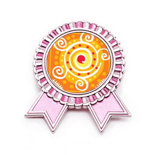 Broche orange Totems du Mexique médaille de vainqueur cadeau idéal