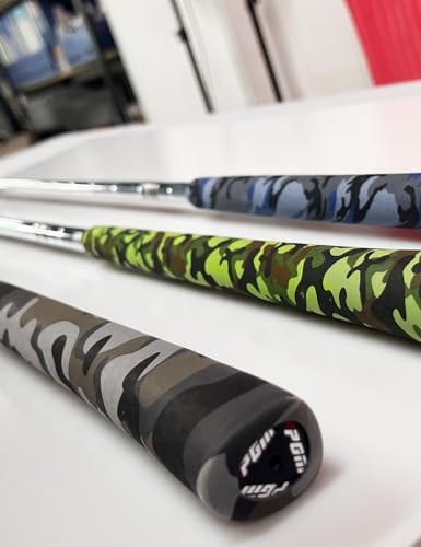 Tubo termorretráctil Accering de camuflaje azul φ40 mm para renovar el agarre de cañas de pescar 2