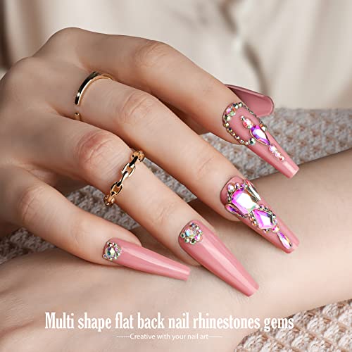 Press On Nails Long, Fandamei 13 Packs 312 Pcs Glossy Press On Nails Long Coffin, Full Cover Long Ballerina Fake Nails, Acrylic False Nail Tips With Nail Glue, Nail Rhinestones, Nail Art Stickers #TOP3