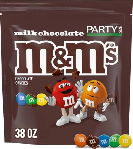 M&M'S Milk Chocolate Candy Bulk Pack, Party Size, 38 oz Bag