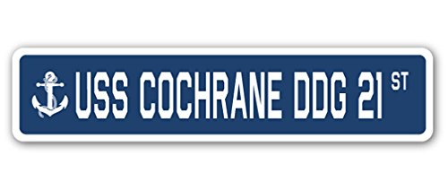 USS Cochrane DDG 21 Street Sign us Navy Ship Veteran Sailor Gift