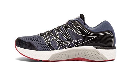 Saucony Men's Hurricane ISO 5 Running Shoe, Grey/Black, 10 M US