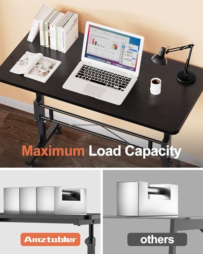 image for Amztabler Small Standing Desk Adjustable Height, Mobile Stand Up Desk 