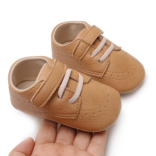 Image of RVROVIC Baby Boys Girls Anti-Slip Sneakers Soft Ankle Boots Toddler First Walkers Newborn Crib Shoes