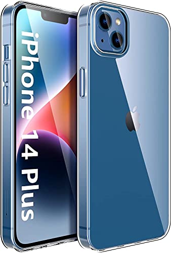 Image of Vaku Luxos Glassy Series for iPhone 14 Plus Cover Case, Crystal Transparent, Non-Yellowing, Shockproof, Scratch Resistant, Slim, Thin, Military-Grade Protection Back Cover