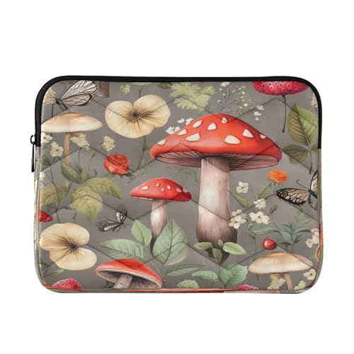 Funda para portátil 13-14 pulgadas impermeable con diseño de hongos