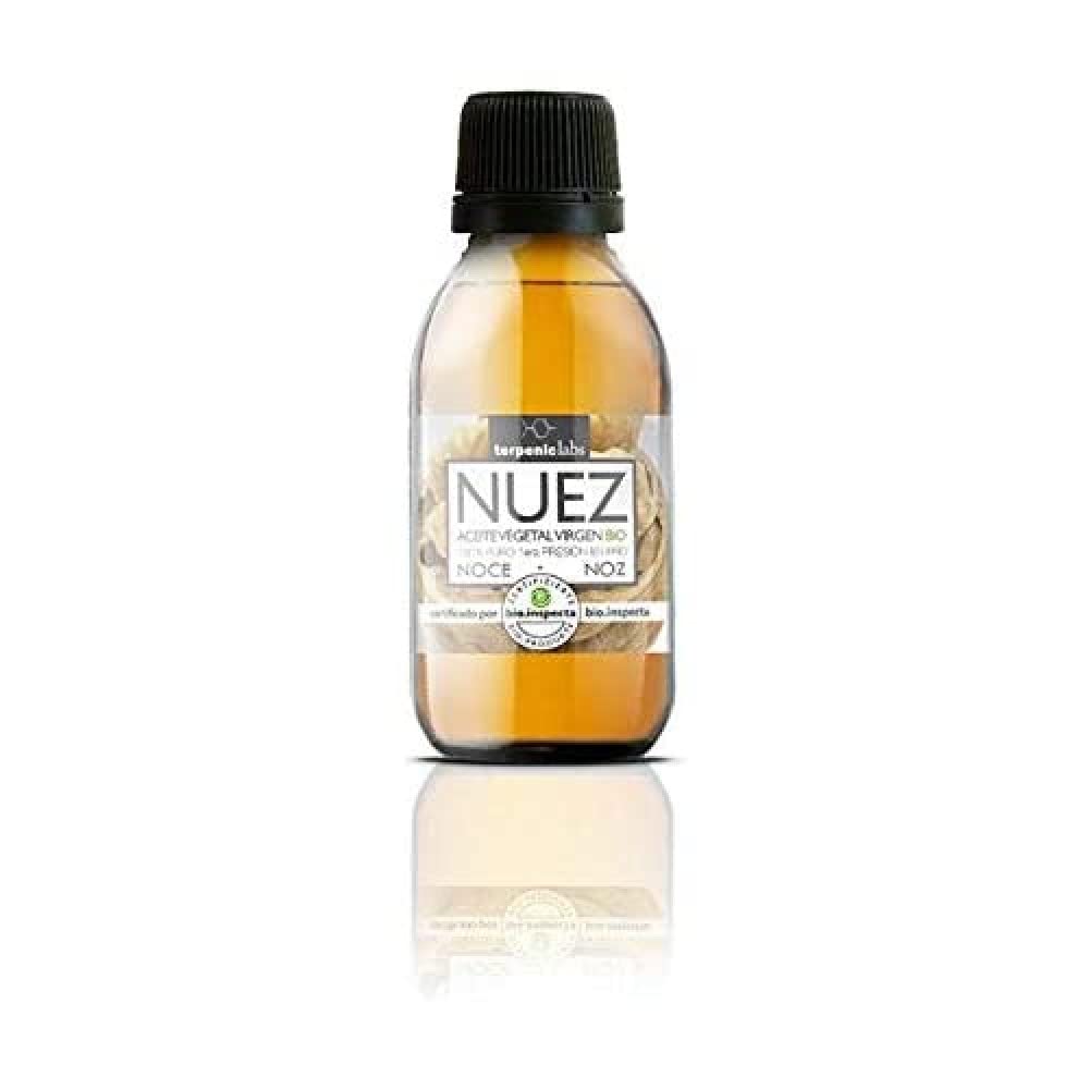 TERPENIC NUEZ VIRGEN BIO aceite vegetal – huile adaptée à un usage interne ou externe, contenance 100 ml, peut entrer dans la préparation des plats et des soins corporels et facilite la prise en charg