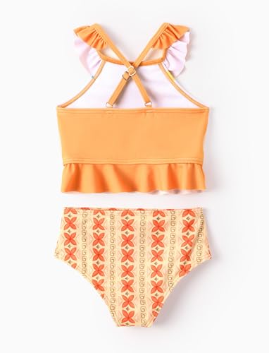 Image of Disney Elsa Princess Toddler Girls Two Piece Tankini Top and Bow Tie Bikini Bottom Beach Swimsuit Set