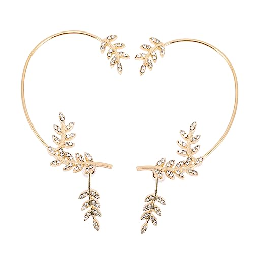 Homoyoyo 1Par Pendientes De Joyería Del Oído Elegantes Con Rhinestones Clips Para Orejas No Perforadas Para Mujer