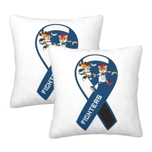 北海道日本ハムファイターズ クッションカバー 野球応援 枕カバー 2枚セット 45×45cm 座布団カバー ソファ背当て おしゃれ インテリア 記念品 応援グッズ プレゼント