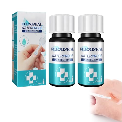 Colla Liquida per Bendaggi Bendaggio Liquido Asciugatura Rapida Delle Ferite Gel Curativo Bendaggi Impermeabili per Tutti Gli Usi per Tagli E Graffi, 2 Pz.