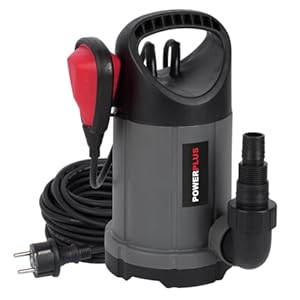 POWER plus Elektrische Wasserpumpe POWEW67902-250 W Tauchmotorpumpe, Maximaltemperatur 35°C und Fördermenge 5000 l/h, Gartenpumpe, Saugpumpe, Tauchpumpe, Gartengeräte