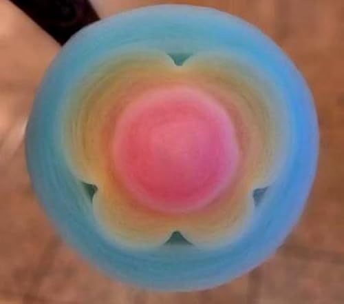 Foto von Zuckerwatte Zucker Set 5 Sorten à 200g + 50 Stäbe – Aromazucker für Zuckerwattemaschine – Bubblegum, Erdbeere, Apfel, Vanille, Kirsche – Partyzucker für Kindergeburtstag, Jahrmarkt & Feste