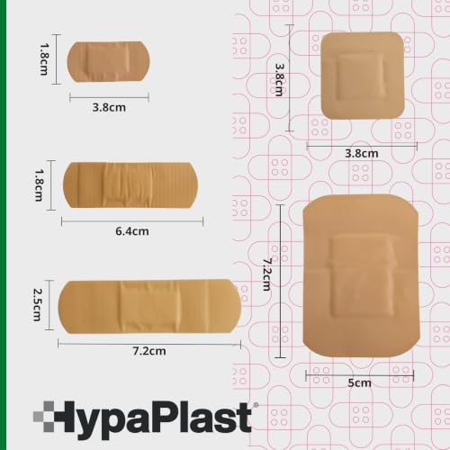 Image of HypaPlast Assorted Waterproof Plasters, Pack of 100 (D9010)