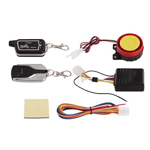 Tbest - Motorcycle Alarm System Anti Theft,Motorcycle Alarm System,Motorcycle Two Way Alarm System Vibration Sound Alert Lcd Remote Control Anti Theft Robbery Energy Saving,Alarm System