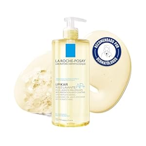 La Roche Posay Aceite de Ducha, Relipidizante, Anti-irritaciones, Hidrata y Calma, Enriquecido con Manteca de Karité, Para Pieles Secas y Atópicas, Lipikar AP+, 750 ml