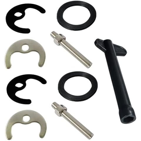 2 Set Basin Washer Sink Monobloc Mixer Tap Fixing Fitting Kit Bolt Kitchen Bracket,M8 Basin Washer Sink Monobloc Mixer Tap Fixing Fitting Tool Kit (Single Hole) Cover