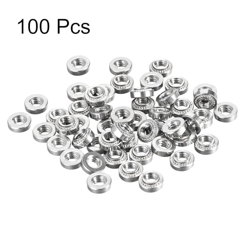 QUARKZMAN Self-Clinching Muttern, #8-32x3.66mm Edelstahl Nietmutter Befestigungselement 100 Stück
