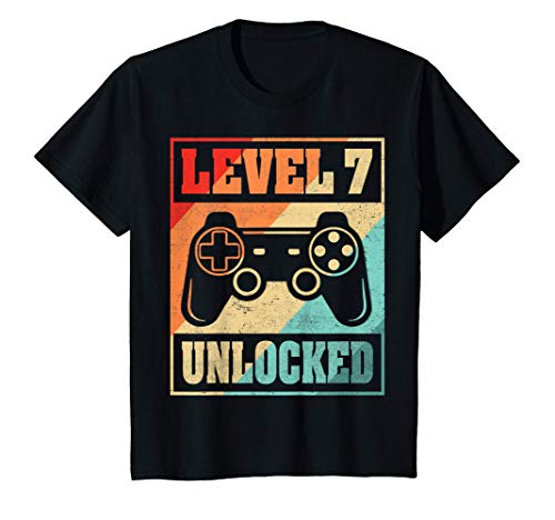 Niños level 7 unlocked awesome since 2013 video game 7th birthday camiseta