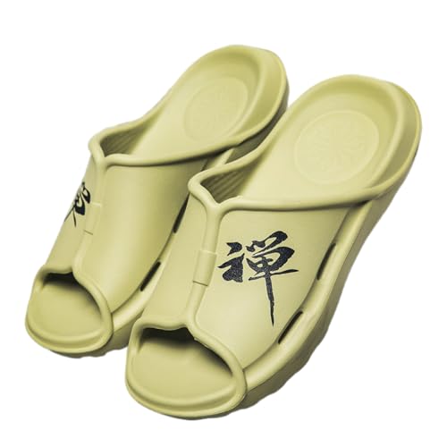 Premium Comfort Chinese Letter Yoga Mat EVA Sildes Sandals Summer Slippers For Men Indoor Outdoor Non Slip Footwear