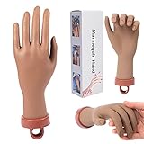 YAMI Acrylic Nail Practice Hand, Realistic Soft Rubber Material, 1Pcs with Gift