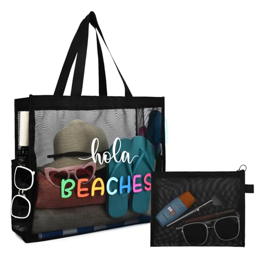 Bolso de playa grande 30L plegable con dos bolsillos miniatura 1