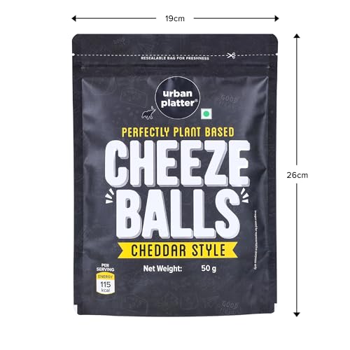 Image of Urban Platter Cheese Balls, 100 grams (Cheddar Flavour, Plant-Based Snack)