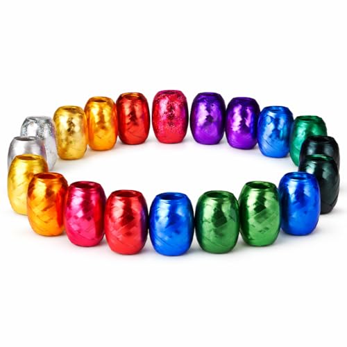 18x Kräuselband je 20 Meter - buntes Geschenkband & Ringelband Set -...