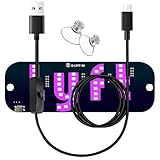 LED Light Signs for Car, USB Plug,Decal Stickers with 2PCS Suction Cups Flashing Hook on Car Window