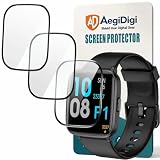 AegiDigi Screen Protector for LK-F1 1.3 Inch Smartwatch, PMMA Full Coverage HD 3D Anti-Scratch Film, Designed for LIVIKEY Fitness Tracker Watch, 3 Packs