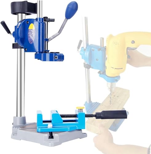 Image of FLTRGO Drill Press Stand, Drill Press Stand with Vise for Hand Drill, Benchtop Bench Drill Presses Table Standing with Cast Iron Base, Gifts for DIY Lovers, A+VISE