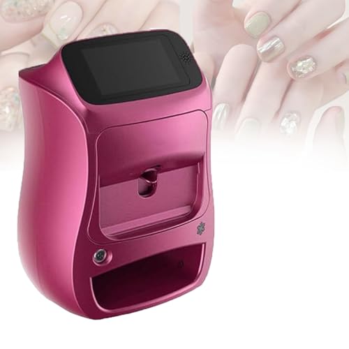 PweKzxt Machine à Manucure, Imprimante D'Ongles Intelligente Automatique, Machine De DéCoration D'Ongles Automatique, Machine d'impression D'Ongles Portable, Dessin, Peinture D'Ongles Pink