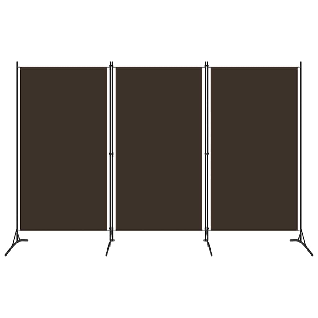 Paravent marron 260 x 180 cm avec 3 éléments, pliable, autonome, brise-vue, cloison de séparation, idéal pour chambre à coucher, salon, bureau, balcon et jardin