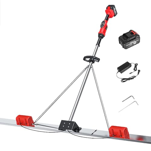 Outil vibrant pour béton, niveleur de surface de ciment pour chape électrique sans fil, outil vibrant pour chape en béton électrique, vibrateur de finition de ciment,2m-OneBattery