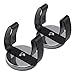 Master Magnetics RB50BVCCX2 Magnetic Hook, Round Base Magnet Fastener with Steel Clip Chrome Plate, 2.04" Diameter, 2.20" Total Height, 35 Pounds, Silver (Pack of 2)
