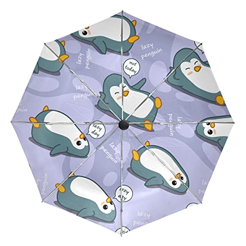 Parapluie automatique coupe-vent Vnurnrn violet de voyage avec protection UV