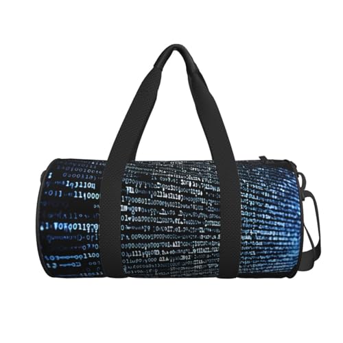 Sac de sport avec code de programmation pour voyage en toile noir - 2