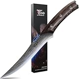 SYOKAMI Boning Knife for Meat Cutting, 6.7 Inch Japanese Style Fillet Knife with Wood Handle, High...