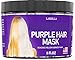 Purple Hair Mask for Blonde - Instantly Eliminate Brassiness & Yellows - Made in USA - Hair Toner with Keratin & Jojoba Oil - Bleached & Highlighted Hair - Sulfate Free - No Yellow Mask - 8oz