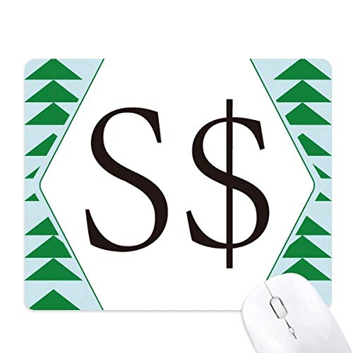 Tapis de souris dollar de singapour en caoutchouc antidérapant avec motif pin vert