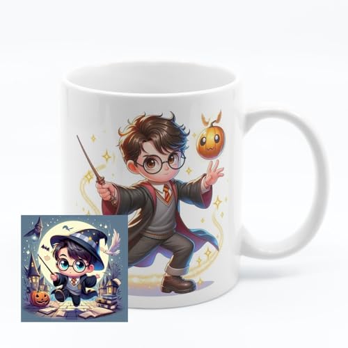 Image of Half Engineer Gifts - HE Herry Potter Printed Coffee Mug 325ml with Fridge Magnet | Birthday Gift for Son Daughter Brother Sister Friend | Festival Gifting for Rakshabandhan, Christmas, Diwali