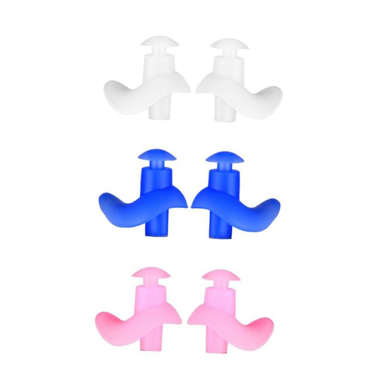 Didiseaon 3 Pair Silicone Waterproof Ear Plugs Swimming Ear Plug Kids Soft Mushroom