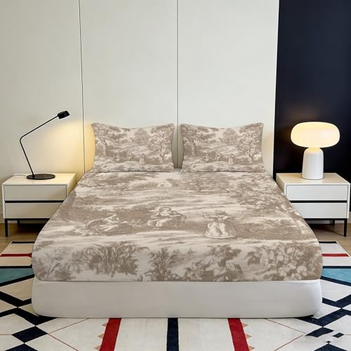 Drap housse 3D microfibre grande profondeur lavable en machine