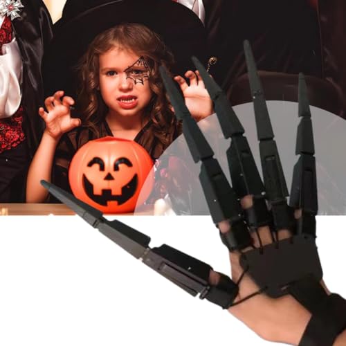 Accesorio de disfraz cosplay de mano garra esqueleto con dedos flexibles 3