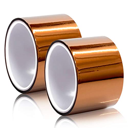 Image of MYJOR Brand High Temperature Tissue Paper Tape, Used to Protect CPU and 3D Printer Work Surface, PCB Circuit Board Professionals (2 inch x 108ft x 2)