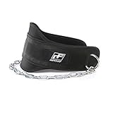 RitFit Premium 6’’ Dip Belt with 38’’ Reinforced Chain for Weight Lifting, Tricep Dips, Chins + Weighted Pull Ups, Black, Maximize Your Weightlifting & Bodybuilding Workouts